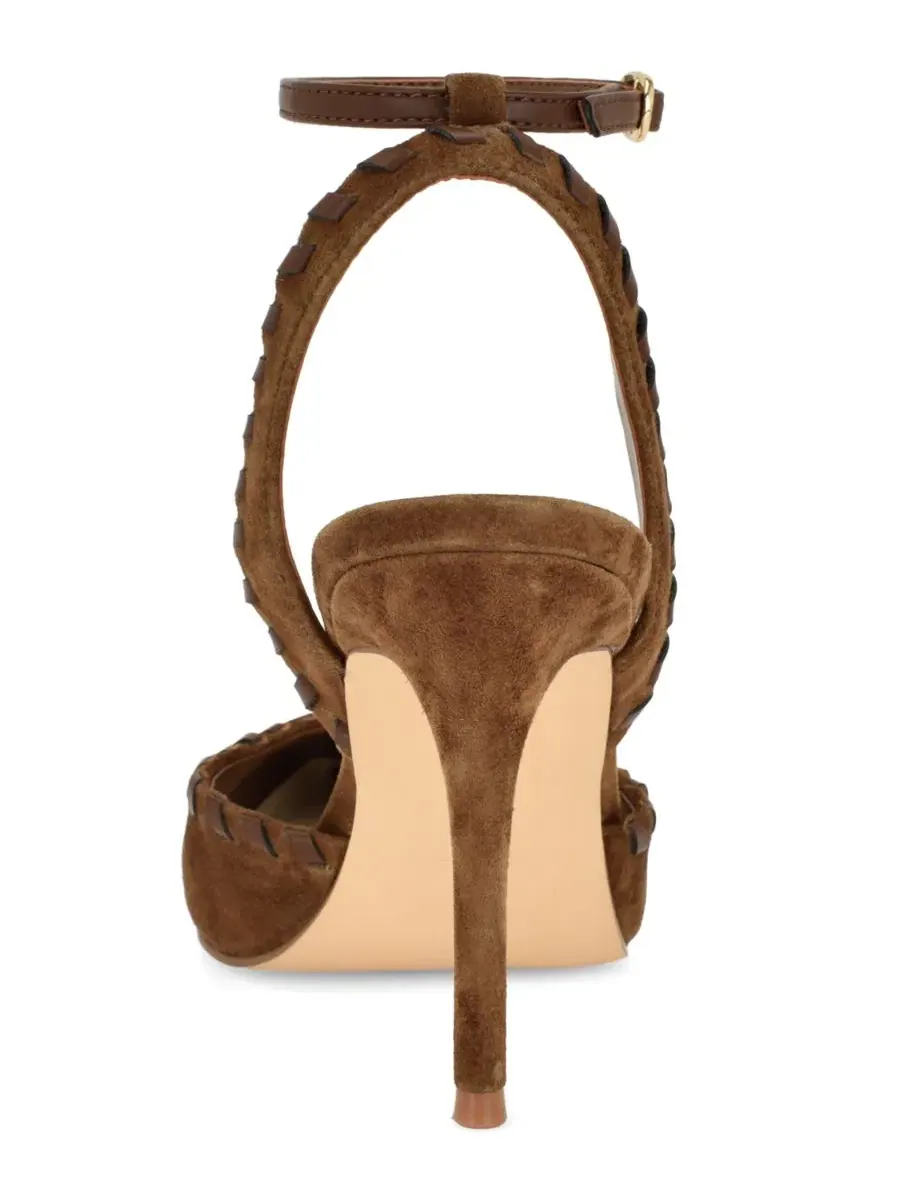 Туфли-лодочки Kenedy Suede Whipstitch Two-Piece Dress Pumps Nine West — изображение 3 из 5, коричневый