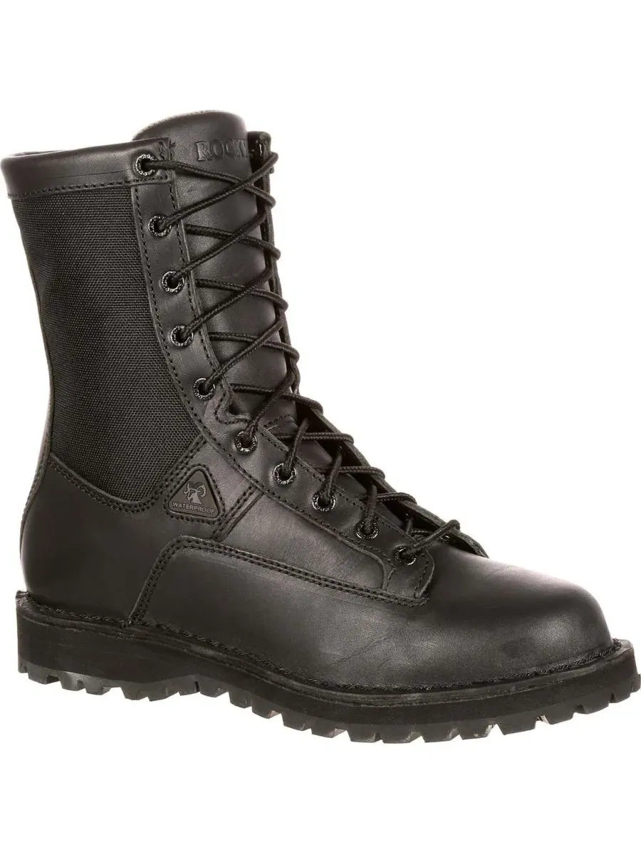 Ботинки служебные Portland Lace-to-Toe Waterproof ROCKY — черный