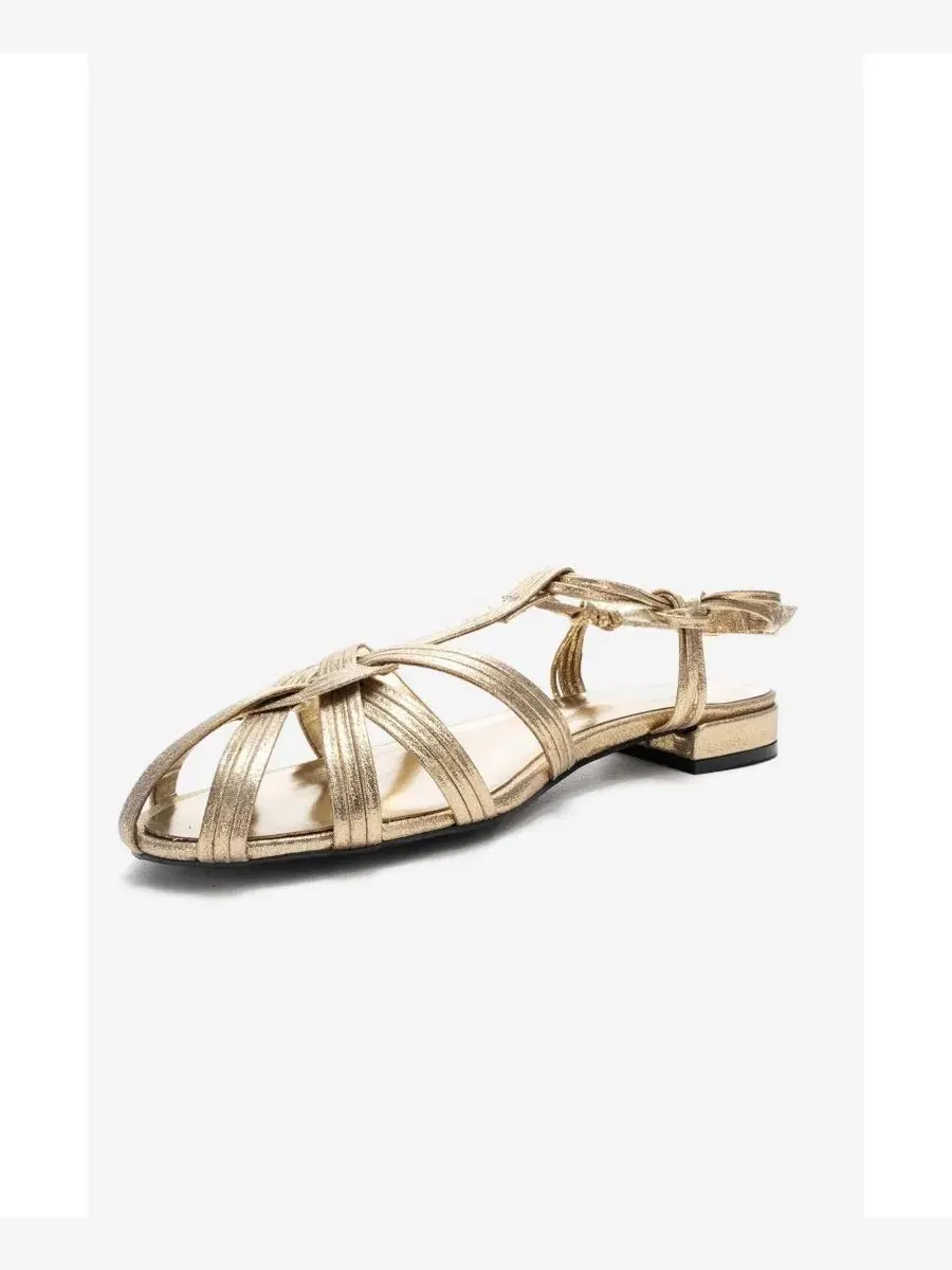 Босоножки на каблуке с мерцающими деталями Rosse Block Heel Sandal Prologue Shoes — изображение 4 из 4, золото