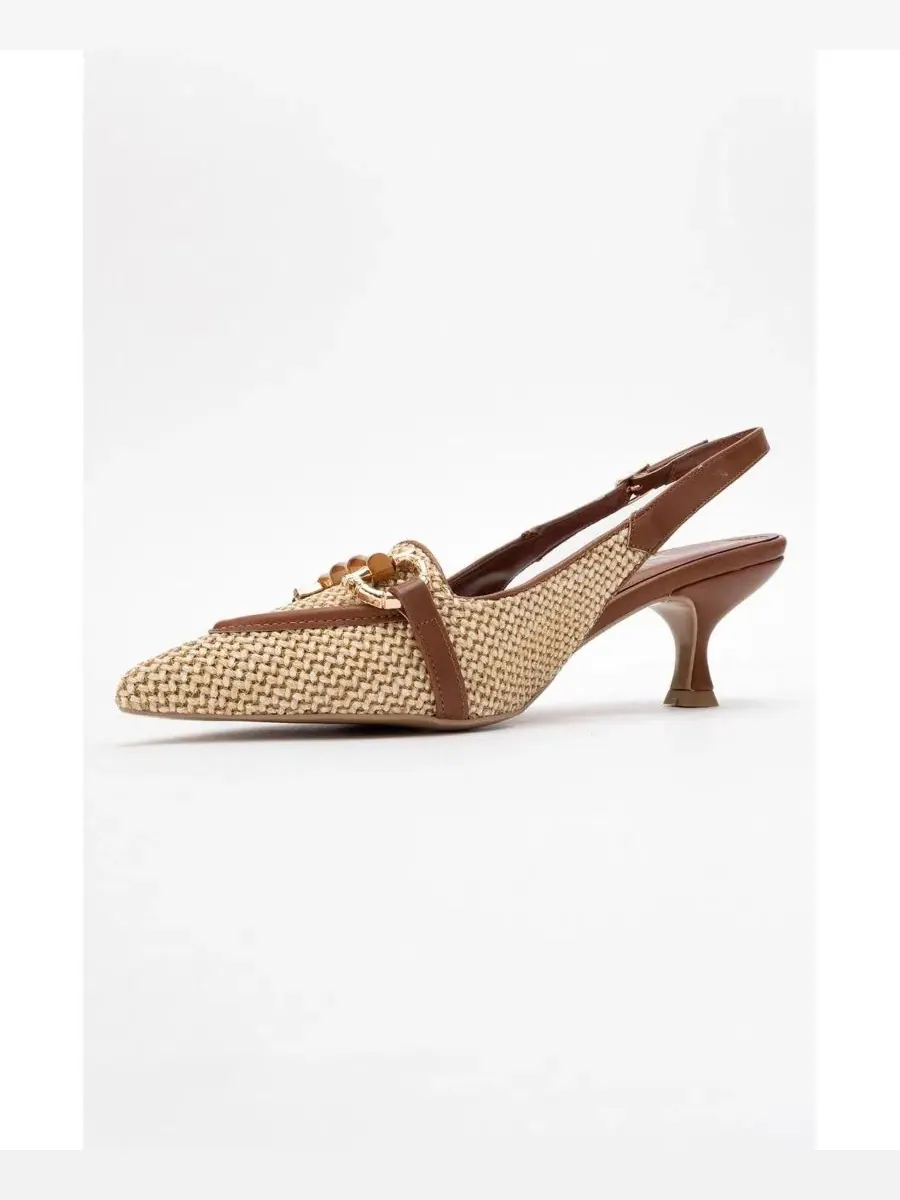 Женские туфли-лодочки Osca с острым носком и пряжкой Prologue Shoes — изображение 4 из 6, коричневый