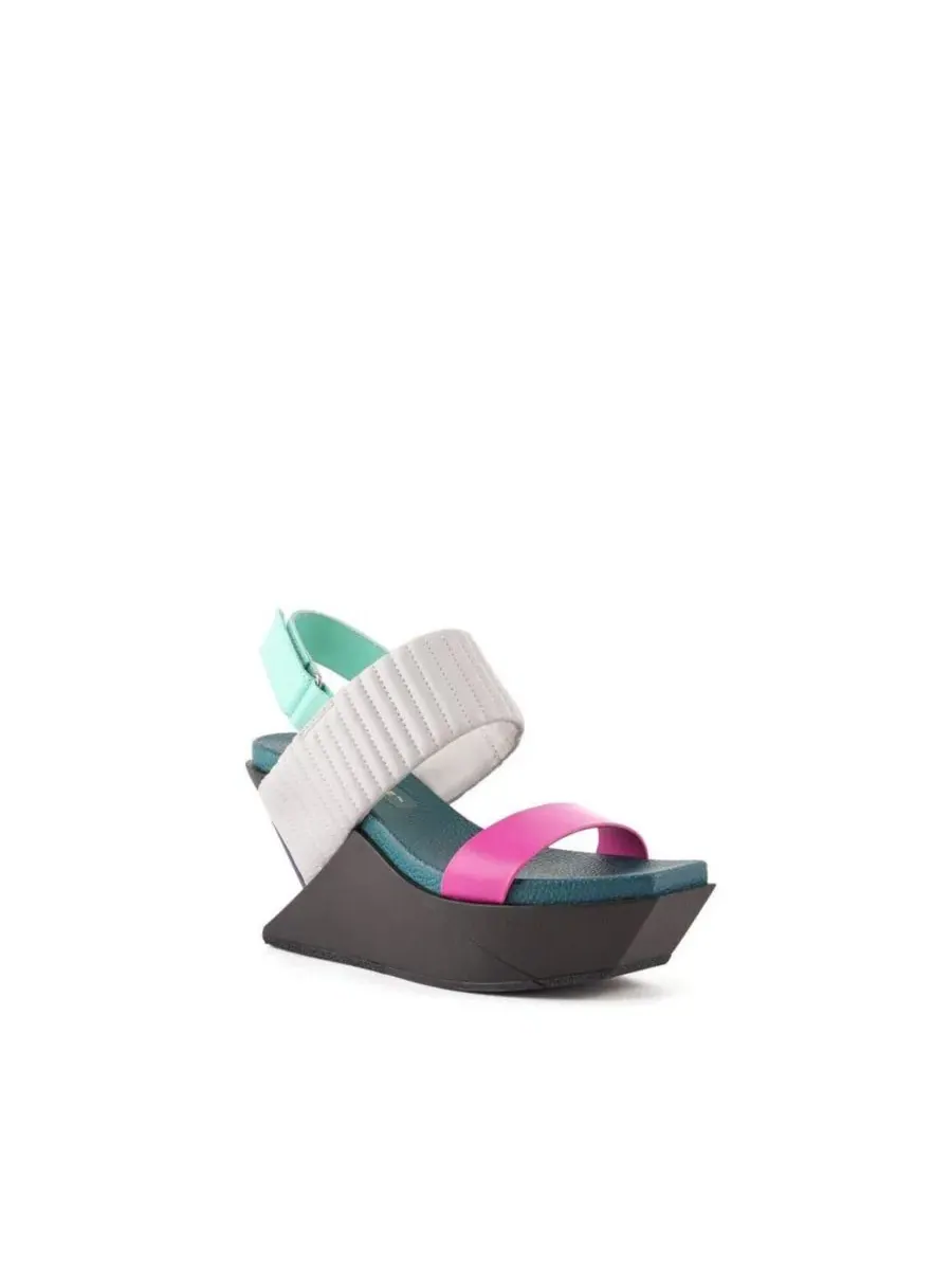 Сандалии с клином Delta Wedge Puffier United Nude — розовый