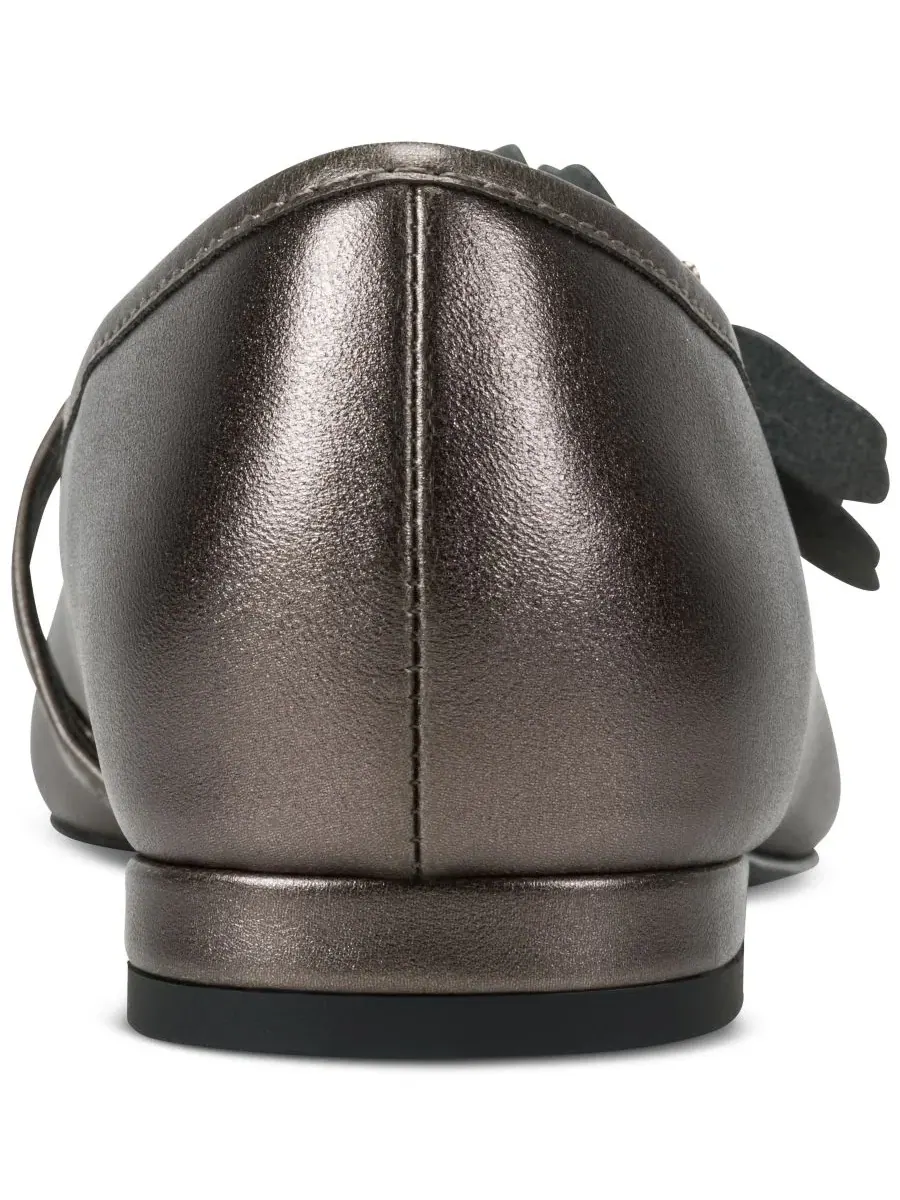 Балетки Sidra Mary Jane Flat KARL LAGERFELD PARIS — изображение 3 из 5, коричневый металлик