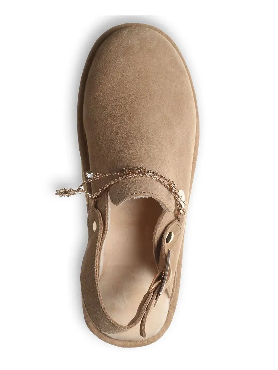 Женские клоги Lexi Round Toe с цепочкой и шармами BEARPAW — изображение 3 из 5, коричневый