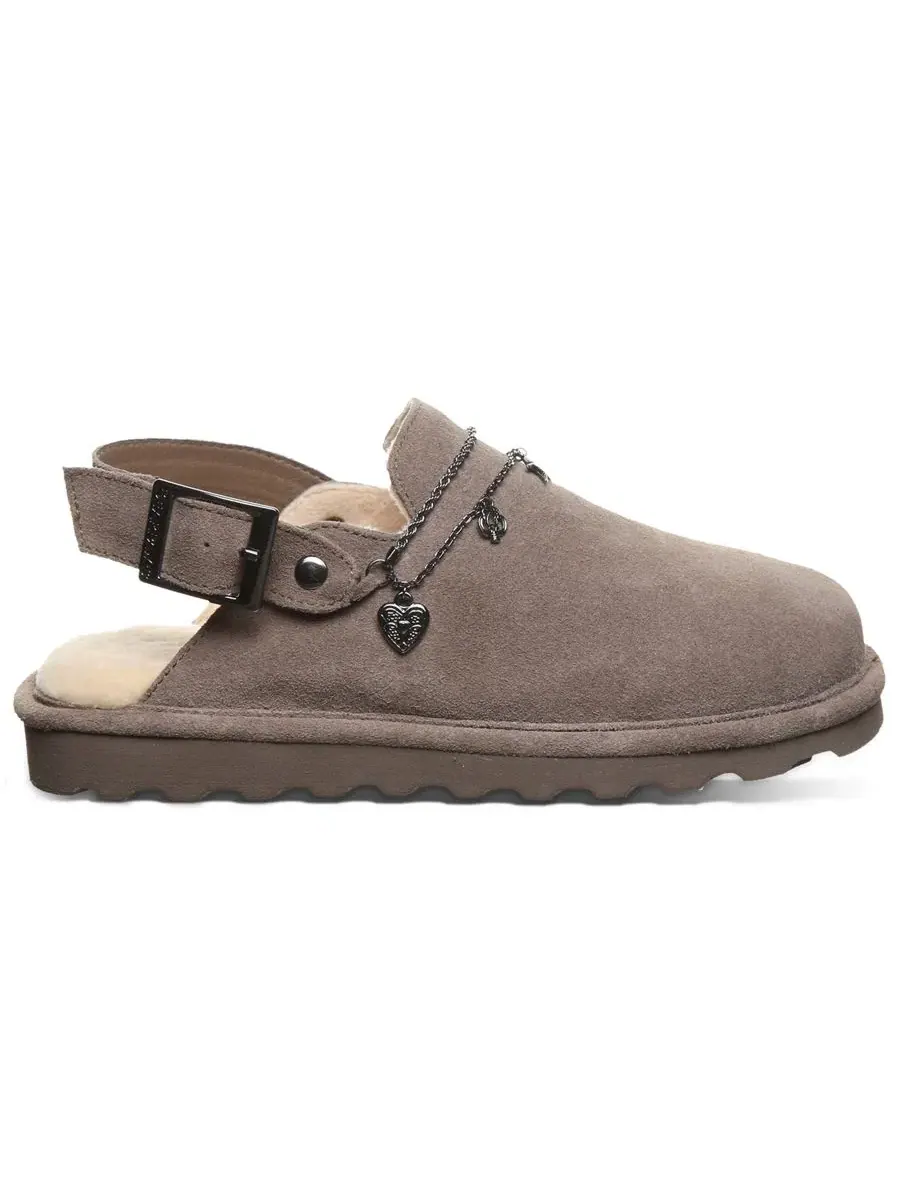 Женские сабо из замши с цепочкой Lexi Round Toe Clogs BEARPAW — изображение 2 из 6, морель