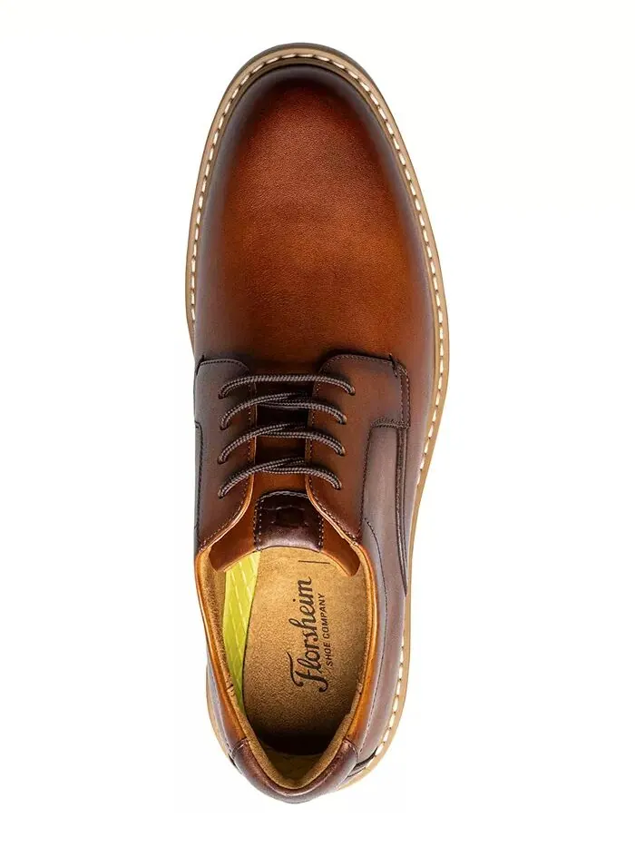 Мужские оксфорды из кожи Norfolk с плоским носком Florsheim — изображение 4 из 7, коричневый