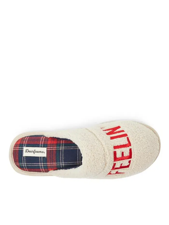 Мужские тапочки Tyler Novelty Holiday Christmas Scuff Dearfoams — изображение 4 из 5, бежевый