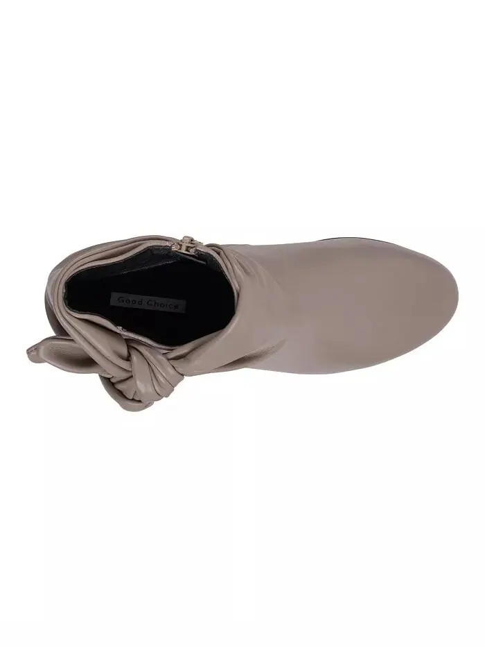 Женские ботильоны с бантом из лаванды GC Shoes — изображение 4 из 5, тауп