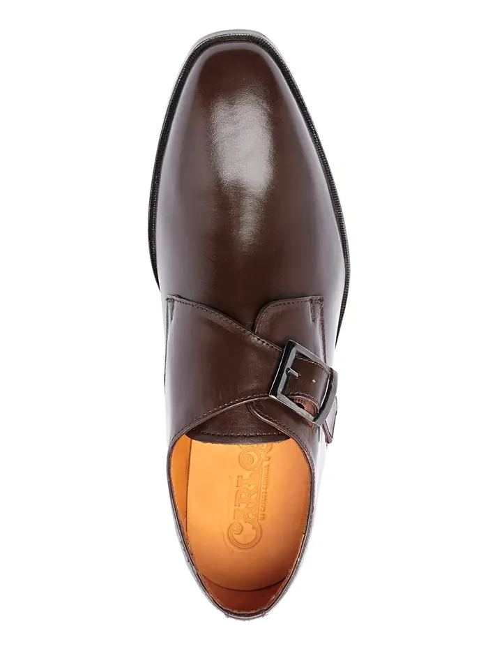 Мужские лоферы Freedom Single Monk-Strap Carlos by Carlos Santana — изображение 3 из 5, коричневый