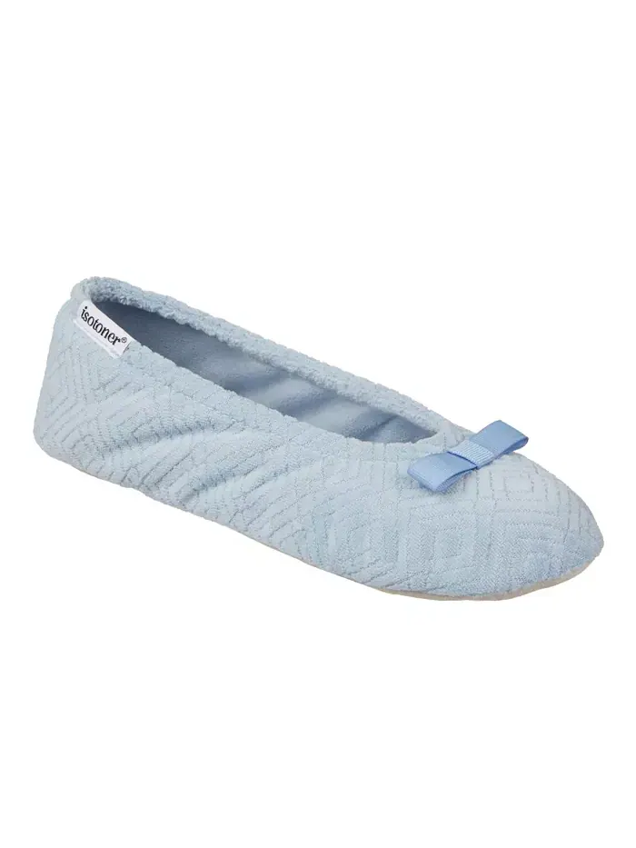 Женские балетки Gemma из микротерри Isotoner Signature — синий