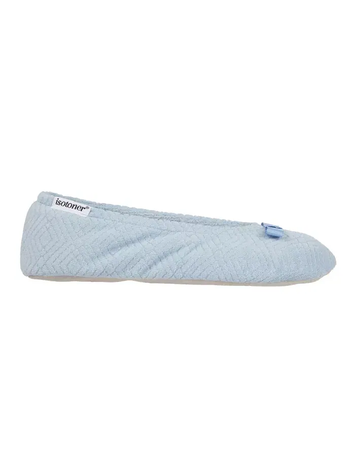 Женские балетки Gemma из микротерри Isotoner Signature — изображение 2 из 7, синий