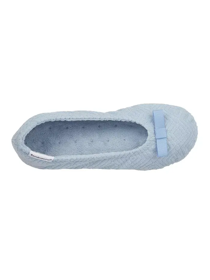 Женские балетки Gemma из микротерри Isotoner Signature — изображение 3 из 7, синий