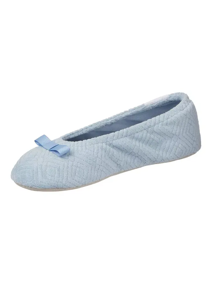 Женские балетки Gemma из микротерри Isotoner Signature — изображение 5 из 7, синий