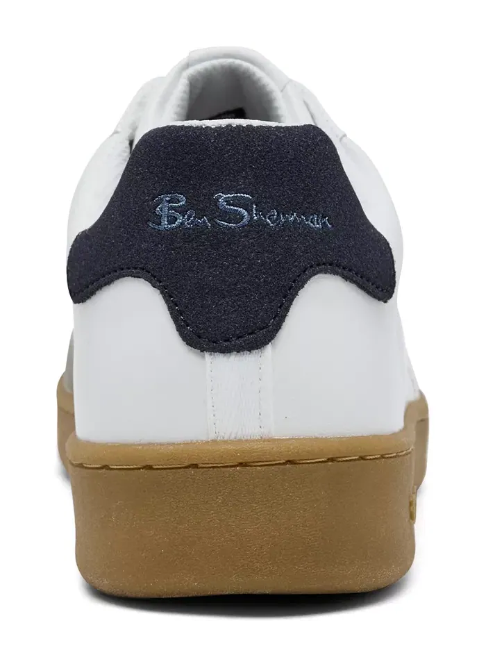 Мужские кеды Glasgow Low Casual от Finish Line Ben Sherman — изображение 4 из 6, белый темно-синий