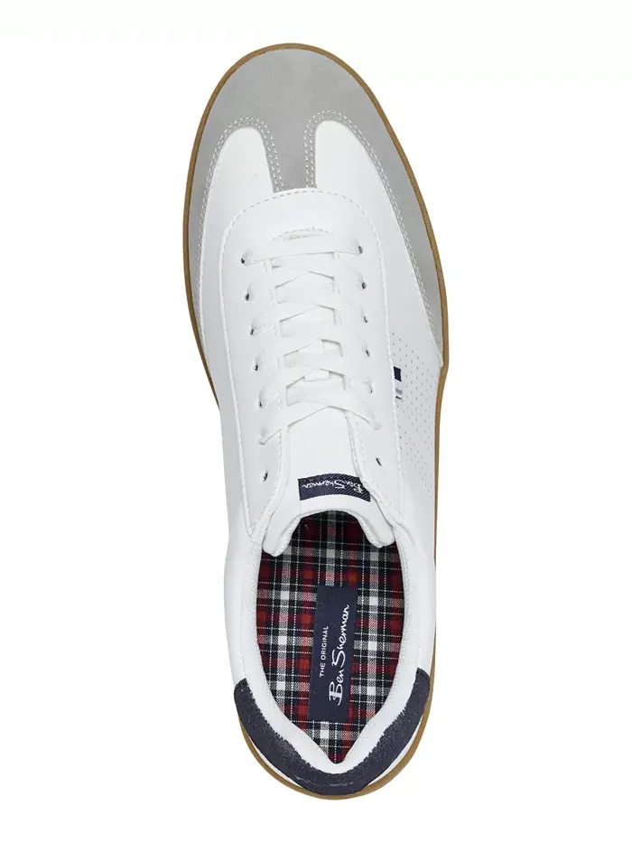 Мужские кеды Glasgow Low Casual от Finish Line Ben Sherman — изображение 5 из 6, белый темно-синий