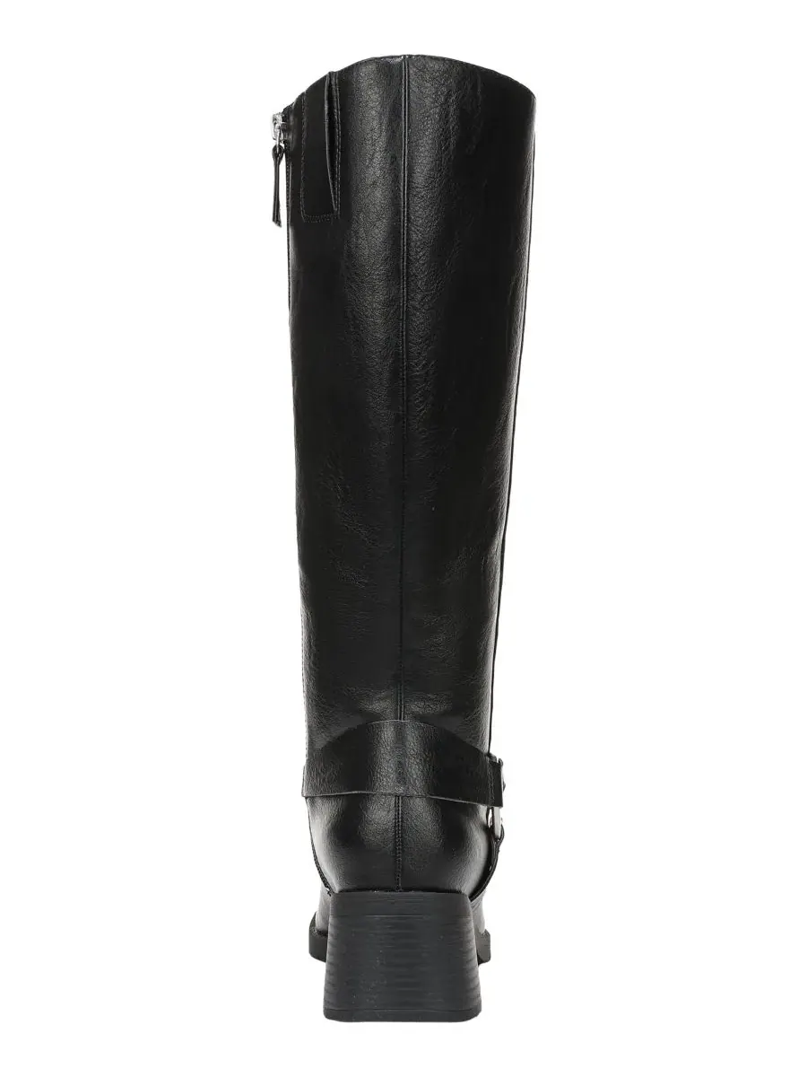 Ботинки высокие для женщин Joplin West Wide-Calf Rugged Tall Boots Dr. Scholl's — изображение 3 из 5, черный
