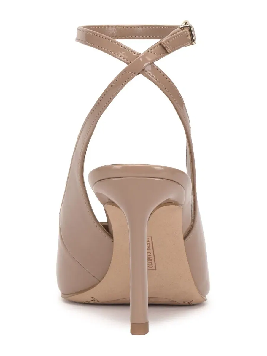 Туфли-лодочки с высокой каблуком-флейр Nellah High Flare Heel Dress Pumps Vince Camuto — изображение 3 из 5, чайный латте