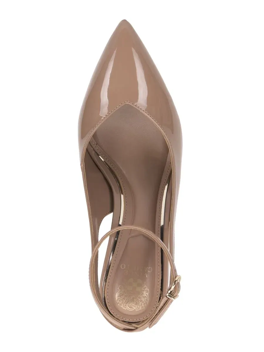 Туфли-лодочки с высокой каблуком-флейр Nellah High Flare Heel Dress Pumps Vince Camuto — изображение 4 из 5, чайный латте