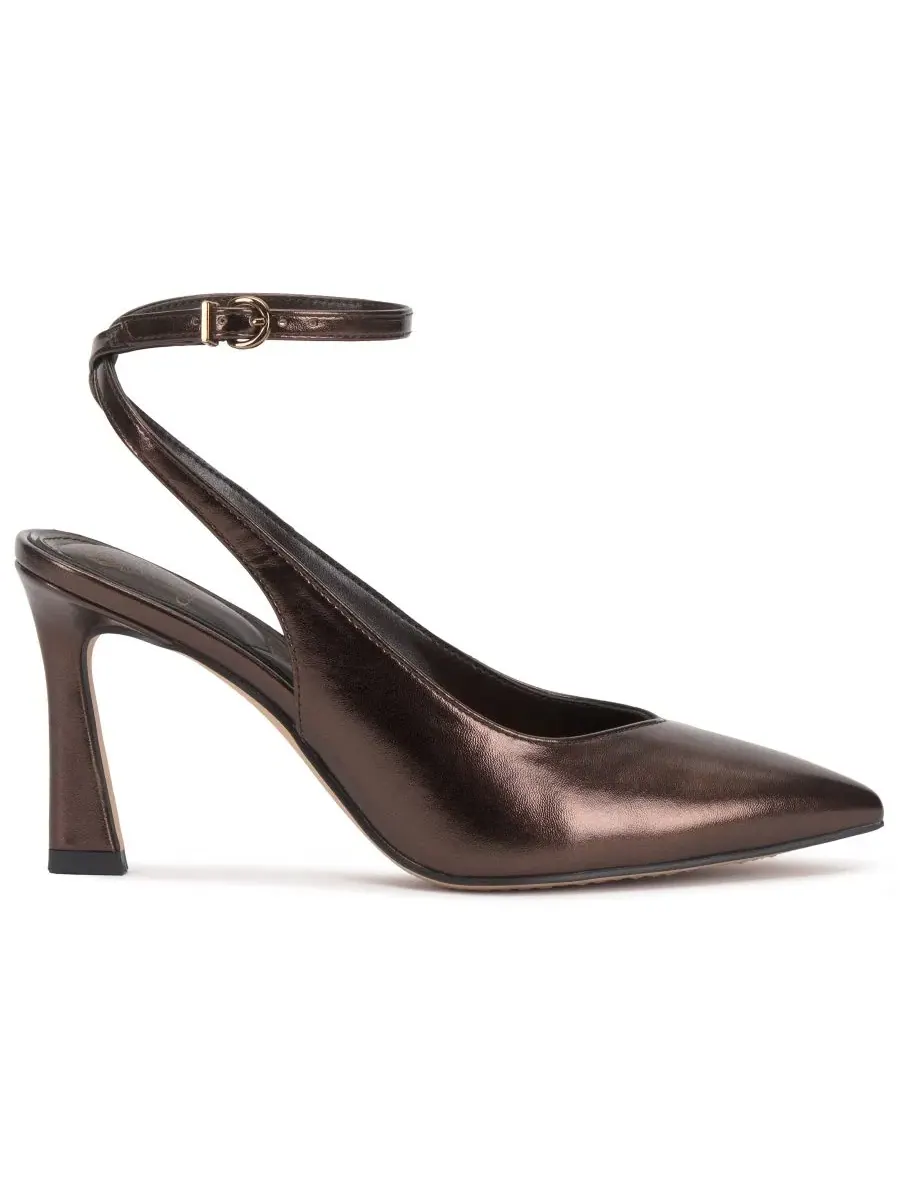 Туфли-лодочки с высокой каблук-флейр Nellah High Flare Heel Dress Vince Camuto, Haute Chocolate — изображение 2 из 5