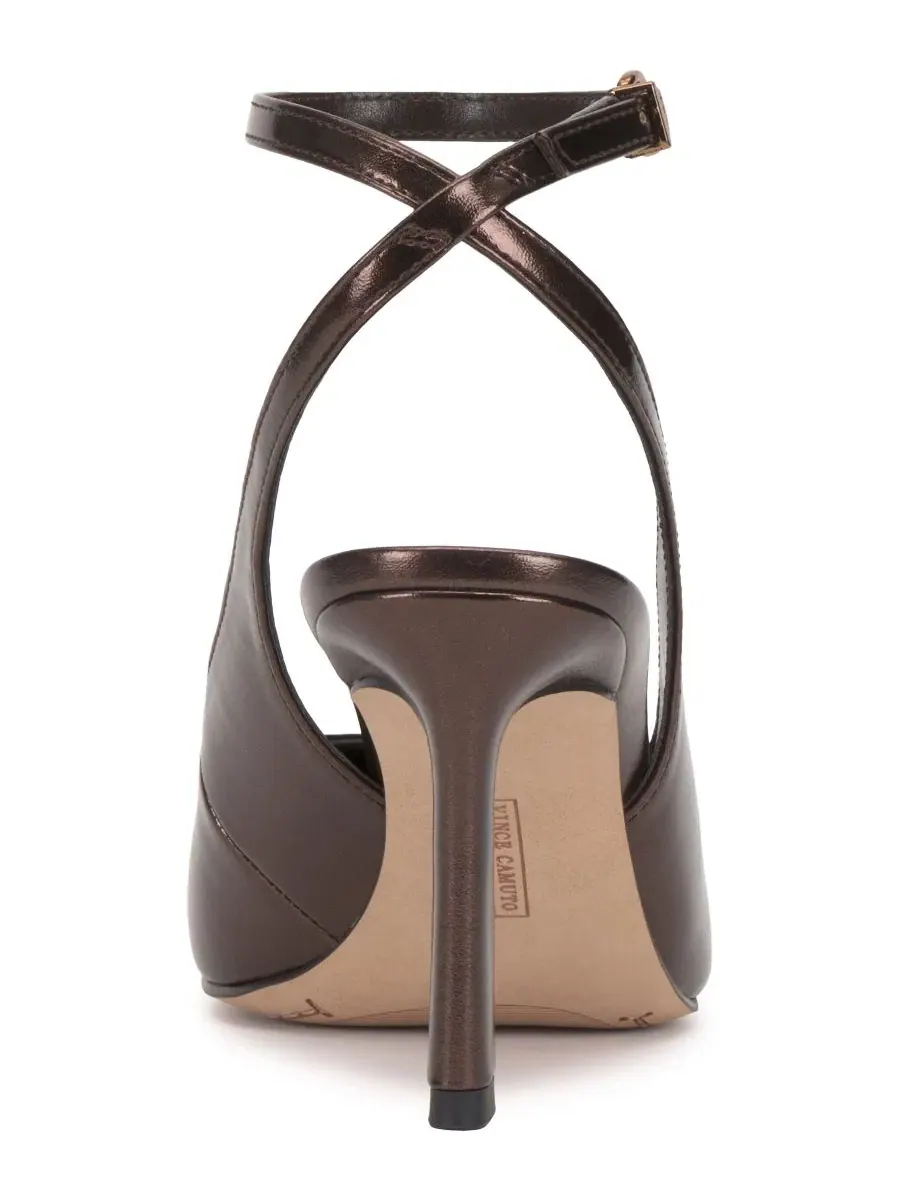 Туфли-лодочки с высокой каблук-флейр Nellah High Flare Heel Dress Vince Camuto, Haute Chocolate — изображение 3 из 5