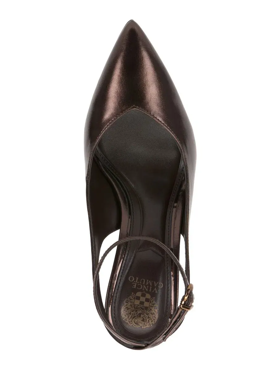 Туфли-лодочки с высокой каблук-флейр Nellah High Flare Heel Dress Vince Camuto, Haute Chocolate — изображение 4 из 5