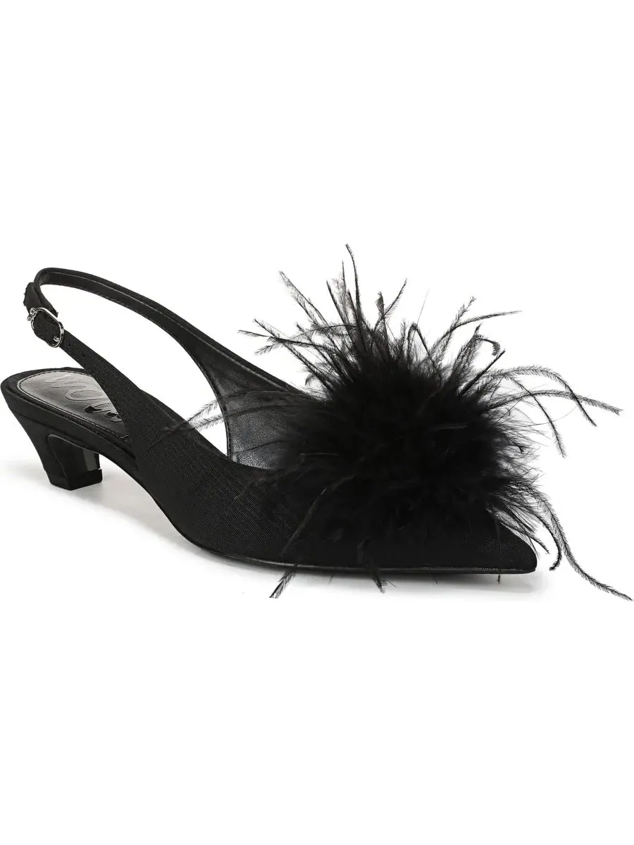 Туфли-лодочки с перьями Finch Feather Sam Edelman — изображение 1 из 5, черный