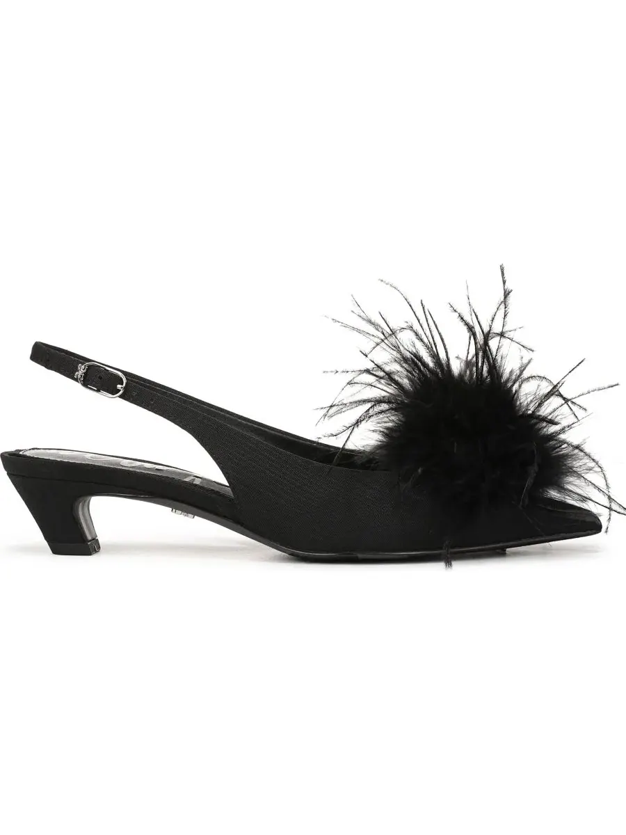 Туфли-лодочки с перьями Finch Feather Sam Edelman — изображение 2 из 5, черный