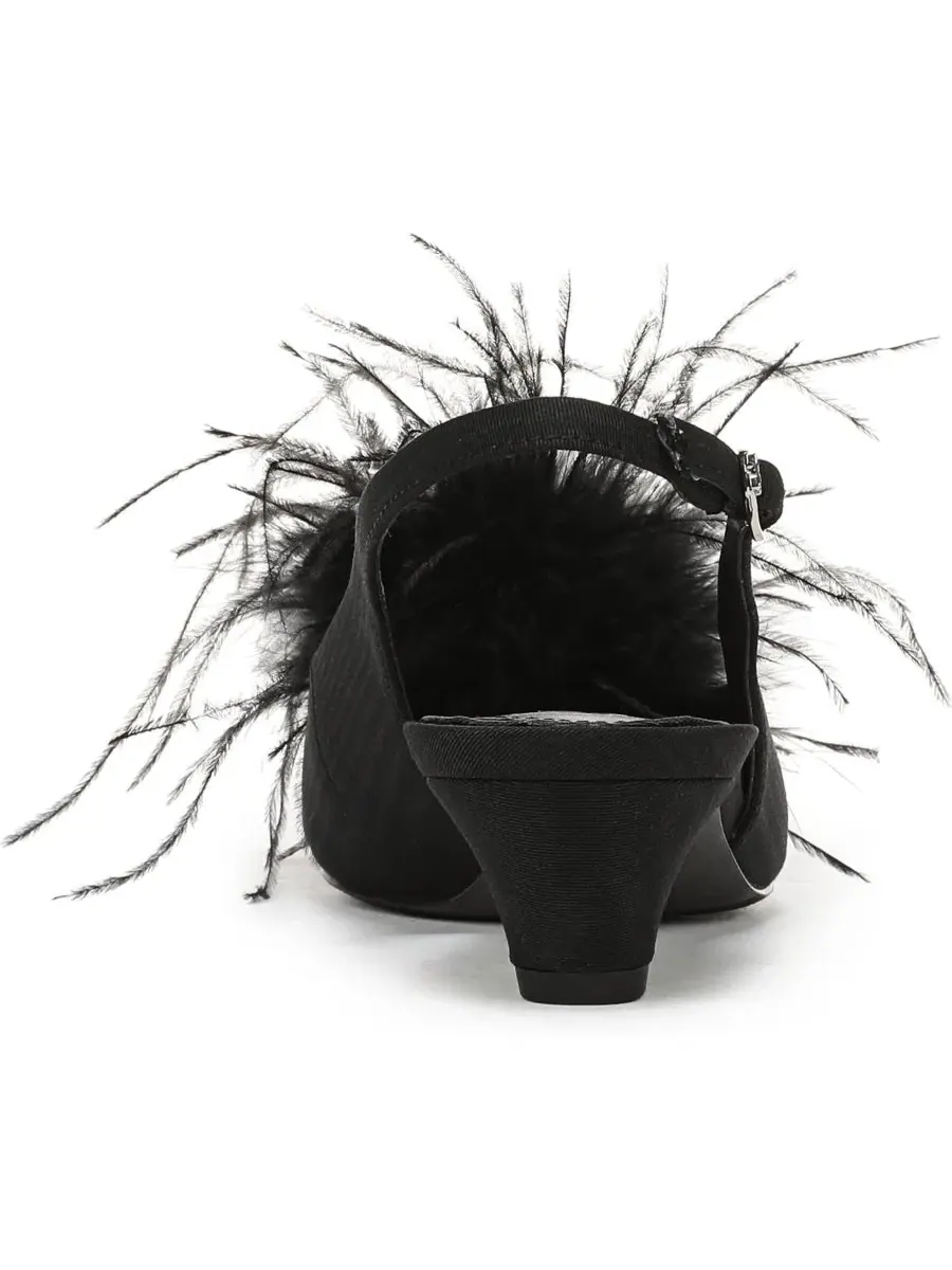 Туфли-лодочки с перьями Finch Feather Sam Edelman — изображение 3 из 5, черный