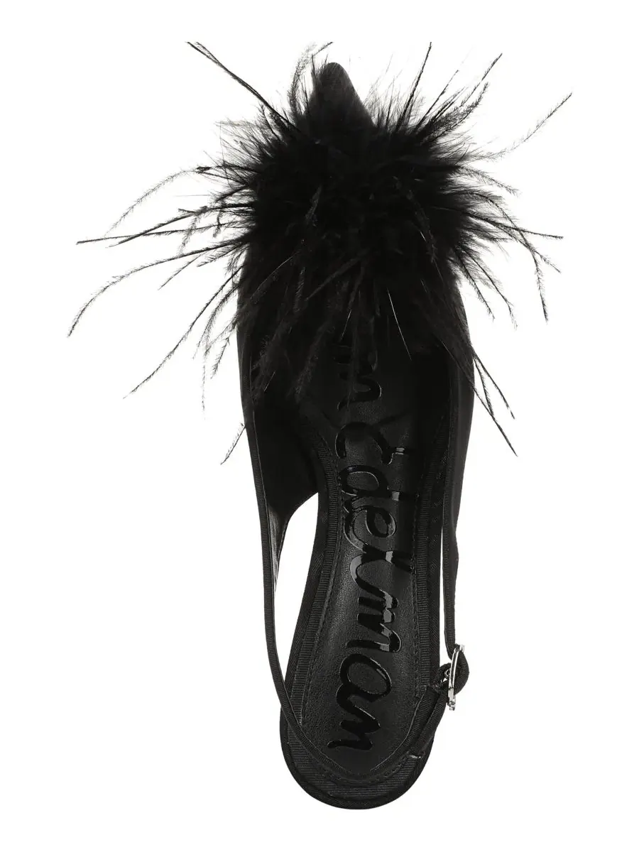 Туфли-лодочки с перьями Finch Feather Sam Edelman — изображение 4 из 5, черный