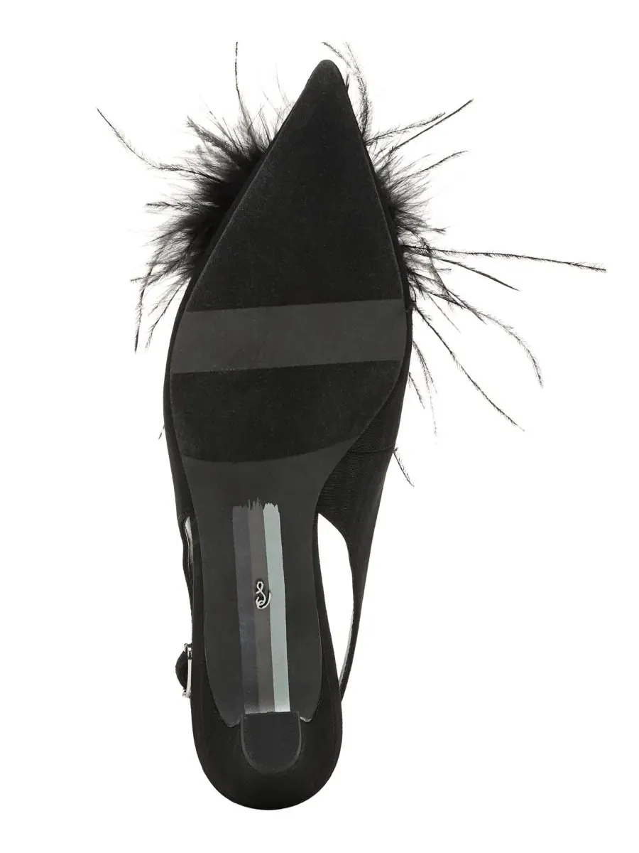 Туфли-лодочки с перьями Finch Feather Sam Edelman — изображение 5 из 5, черный