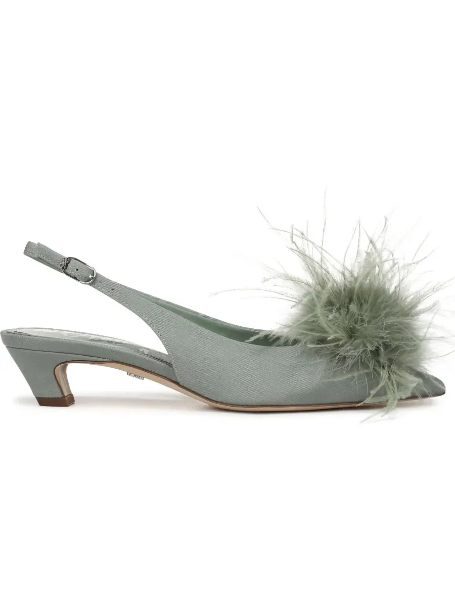 Туфли-лодочки с перьями Finch Feather Sam Edelman — изображение 2 из 5, голубой