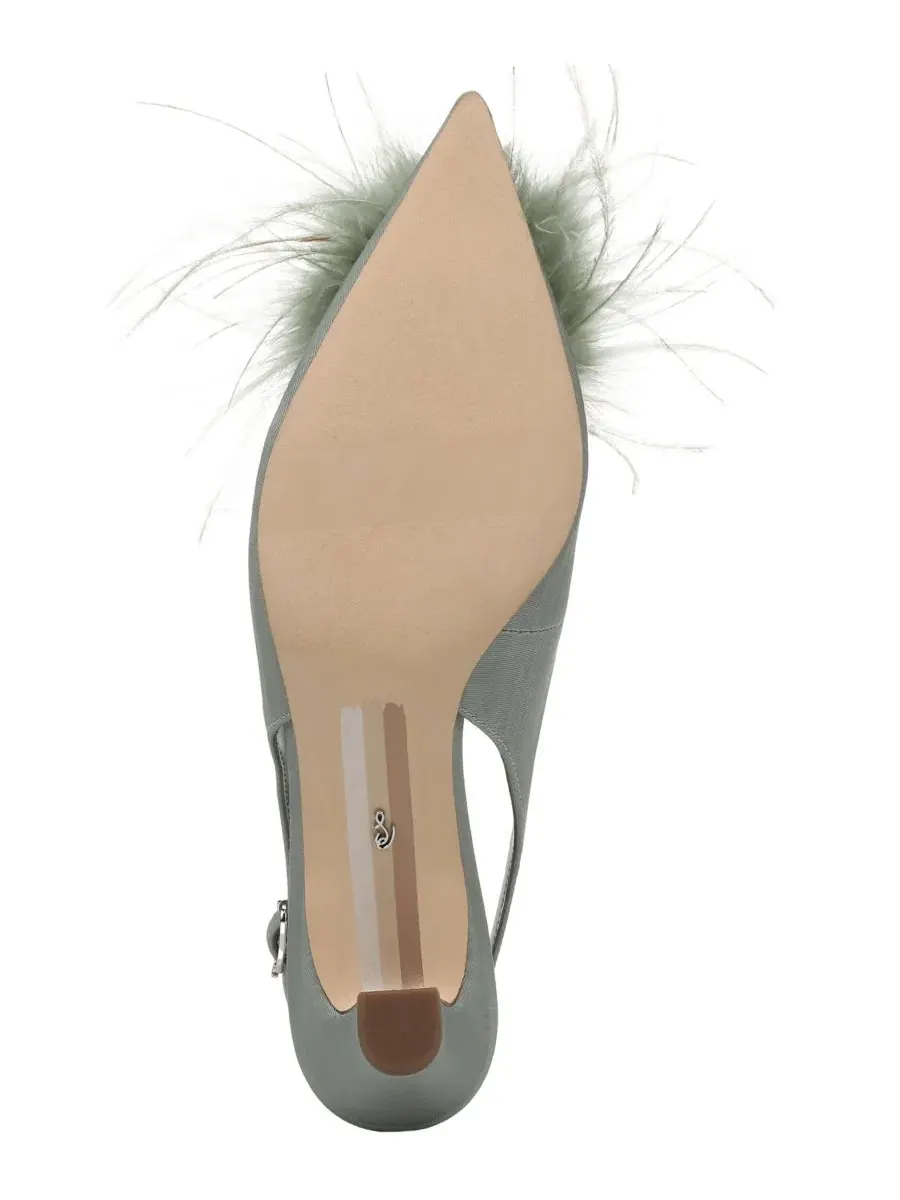 Туфли-лодочки с перьями Finch Feather Sam Edelman — изображение 5 из 5, голубой