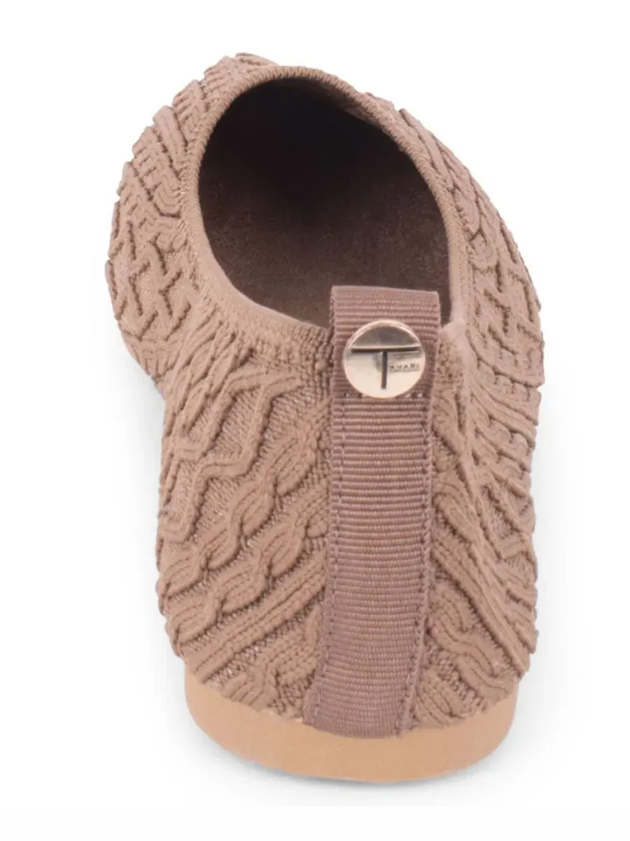 Балетки Tahari Cannes Cable Knit Slip-On — изображение 3 из 6, коричневый