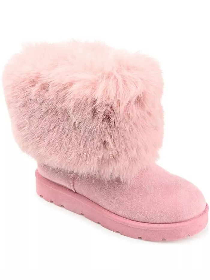 Женские сапоги Shanay Lug Sole Faux Fur для холодной погоды Journee Collection