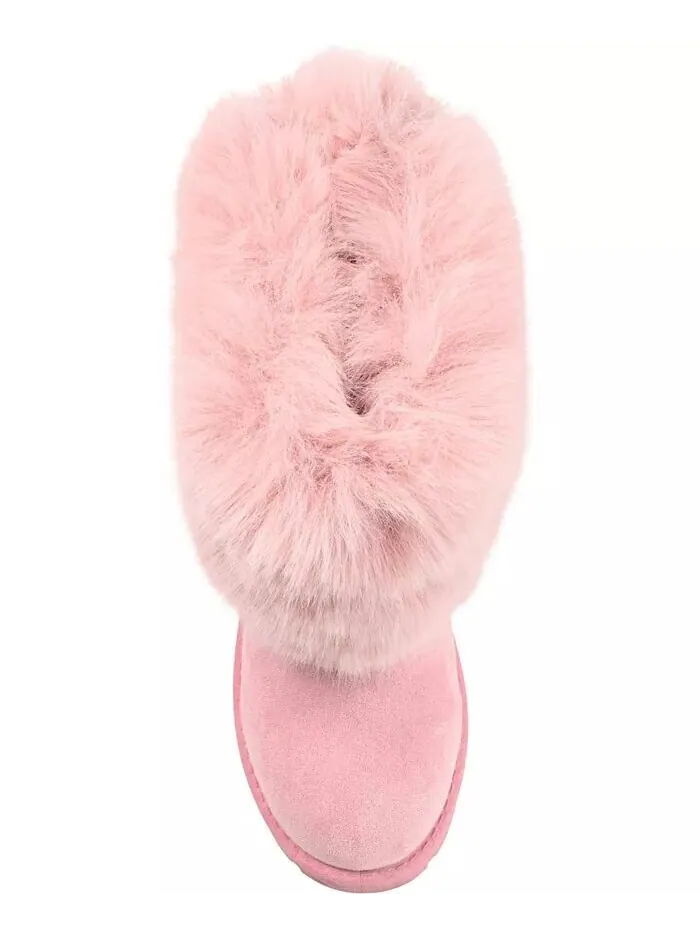 Женские сапоги Shanay Lug Sole Faux Fur для холодной погоды Journee Collection — изображение 4 из 6, розовый