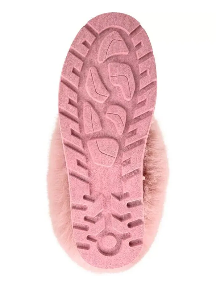 Женские сапоги Shanay Lug Sole Faux Fur для холодной погоды Journee Collection — изображение 5 из 6, розовый