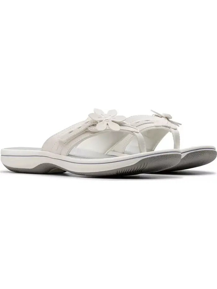 Женские шлепанцы Cloudsteppers Breeze Opal Clarks — изображение 5 из 9, белый