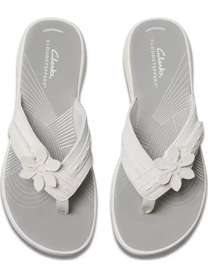 Женские шлепанцы Cloudsteppers Breeze Opal Clarks — изображение 7 из 9, белый