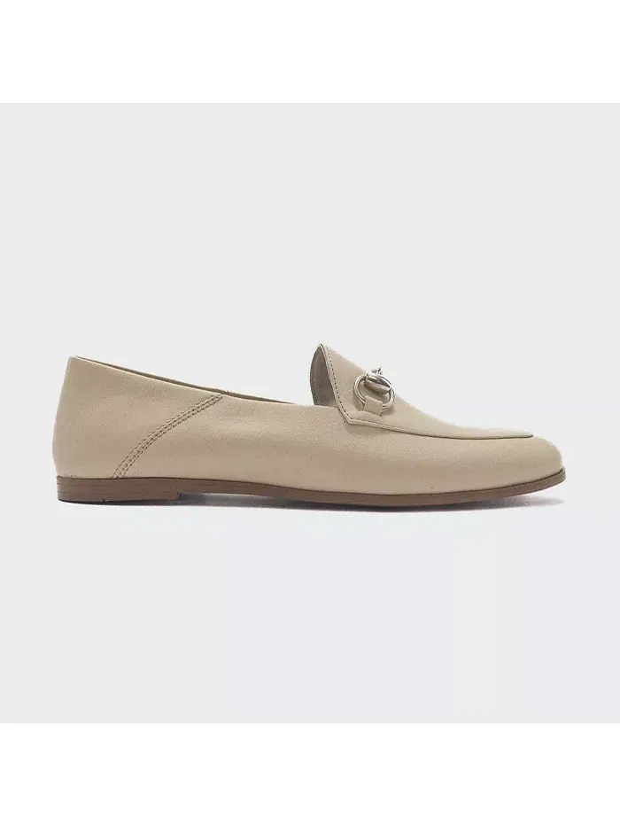 Пенни Лоферы с конской пряжкой из кожи Forever & Always Shoes — изображение 4 из 5, бежевый