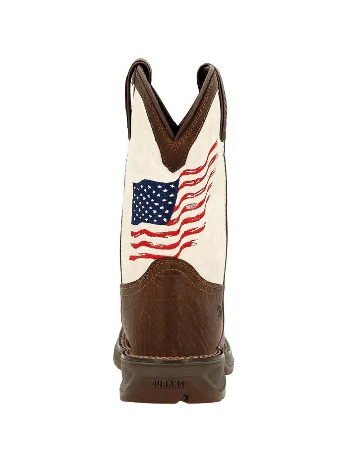 Детские ботинки Lil' Rebel от Distressed Flag Western Boot Durango — изображение 6 из 9, коричневый белый