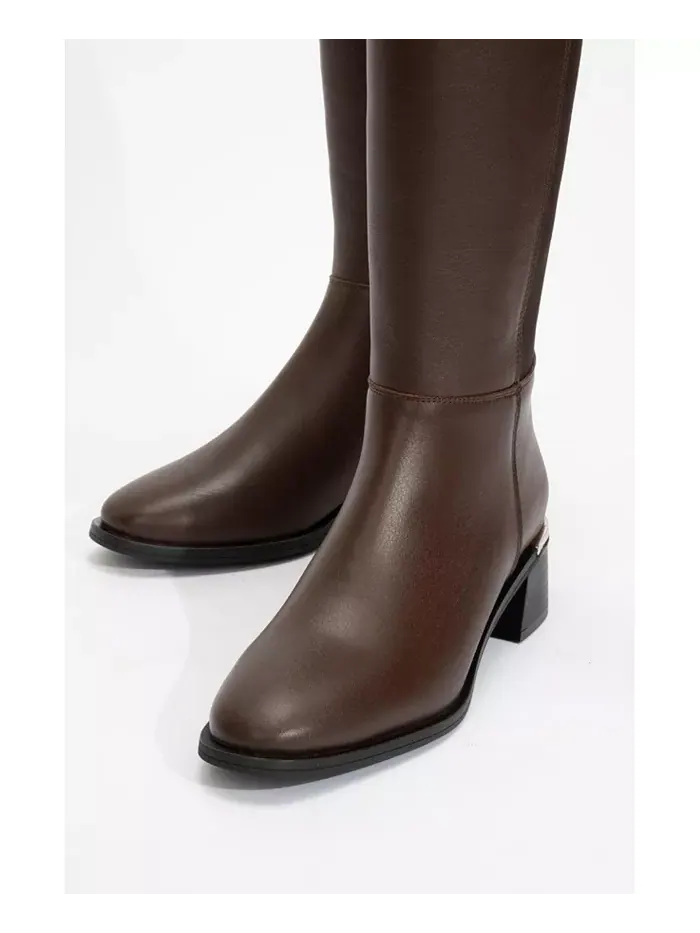 Кожаные ботинки Rochos (женские) Forever & Always Shoes — изображение 3 из 8, коричневый