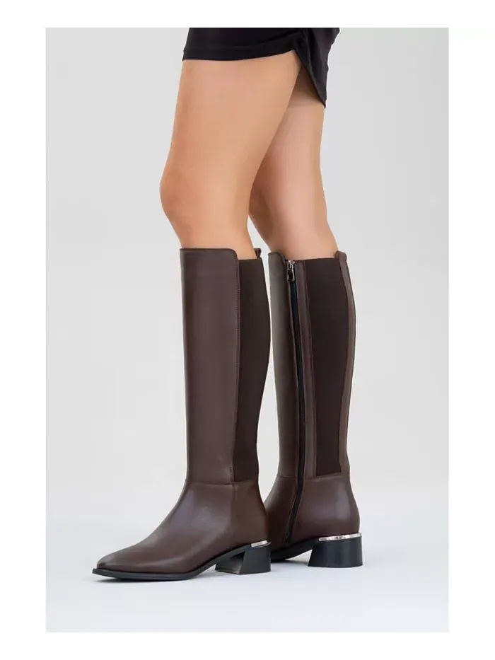 Кожаные ботинки Rochos (женские) Forever & Always Shoes — изображение 4 из 8, коричневый