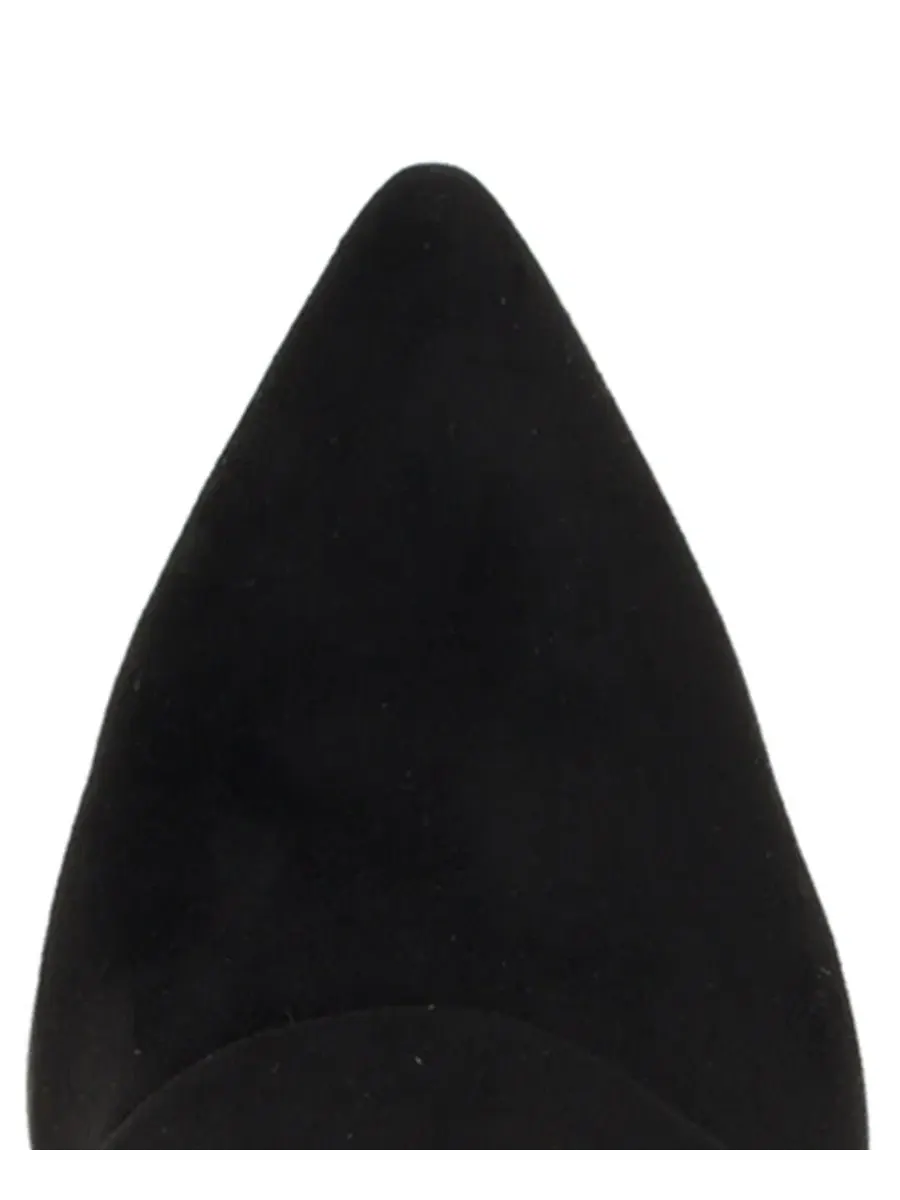 Женские сапоги Geima Tall Wide-Calf Slouchy Fold Over Block Heel с каблуком-блок GUESS — изображение 4 из 5, черный