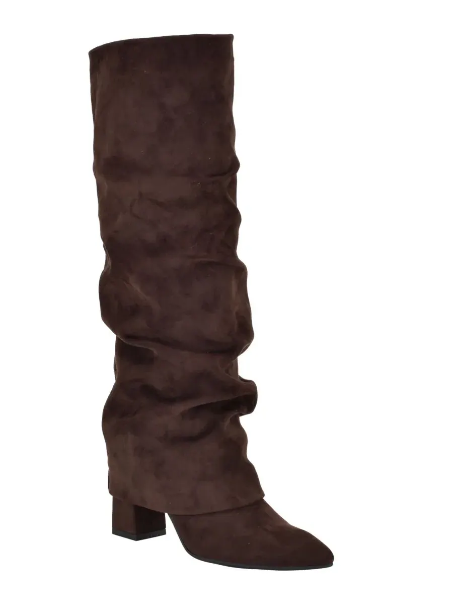 Ботинки с заниженным голенищем Geima Tall Wide-Calf Slouchy Fold Over Block Heel GUESS — изображение 1 из 5