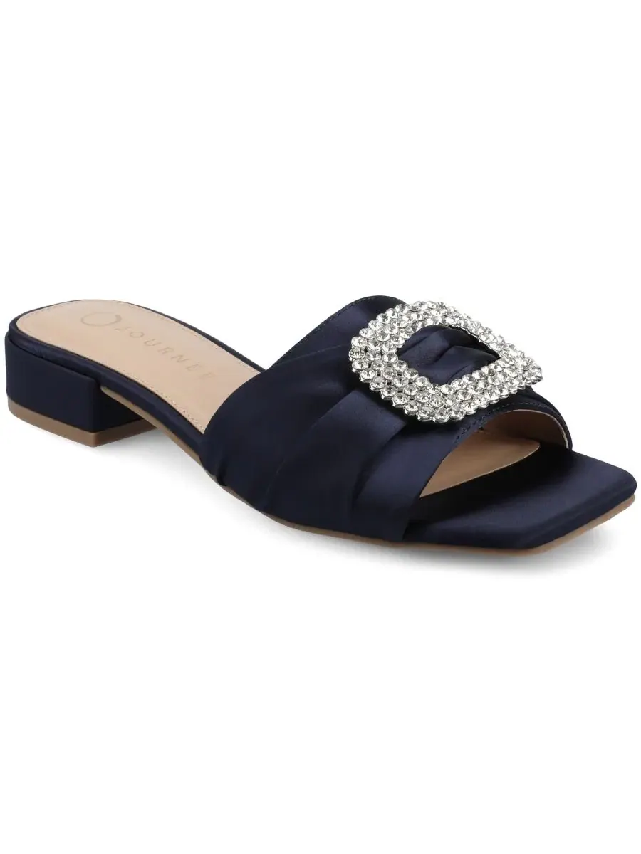 Босоножки-слипоны с квадратным мысом и каблуком 2,5 см, Flavia Embellished Journee Collection — изображение 1 из 5
