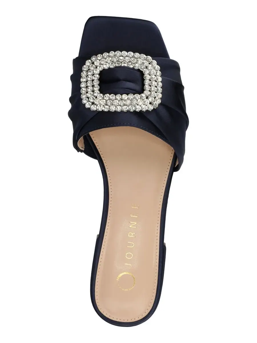Босоножки-слипоны с квадратным мысом и каблуком 2,5 см, Flavia Embellished Journee Collection — изображение 4 из 5