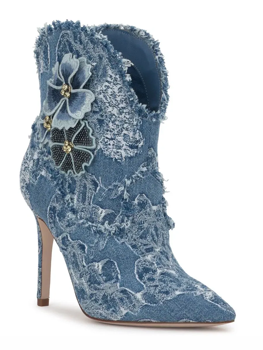 Ботильоны с принтом Plitee Floral Western Jessica Simpson
