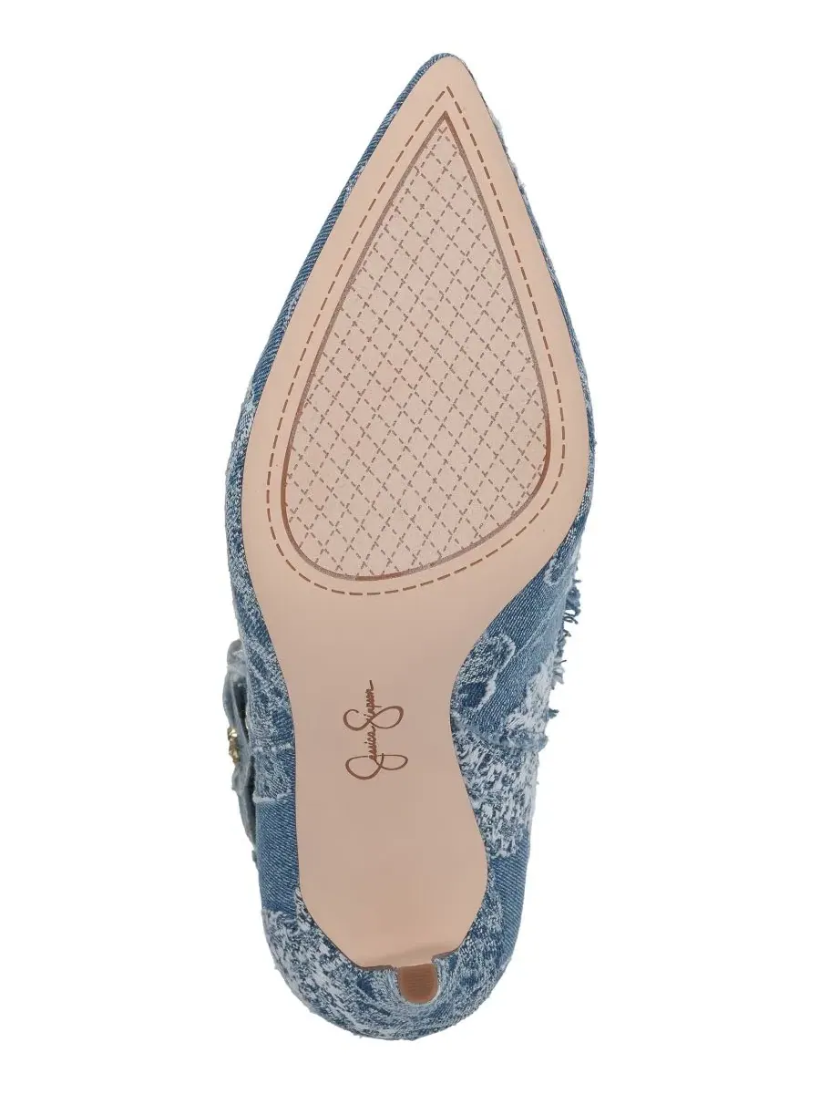 Ботильоны с принтом Plitee Floral Western Jessica Simpson — изображение 5 из 5, синий джинсовый синий
