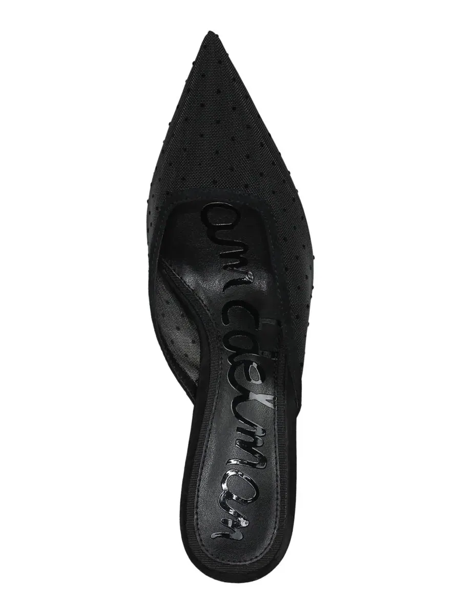 Женские туфли-мюли на каблуке Margeaux Slip-On Mule Sam Edelman — изображение 4 из 5, черный