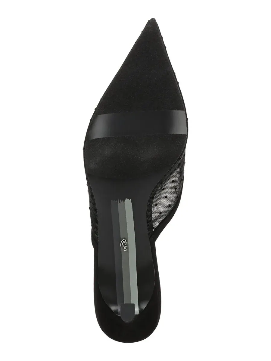 Женские туфли-мюли на каблуке Margeaux Slip-On Mule Sam Edelman — изображение 5 из 5, черный