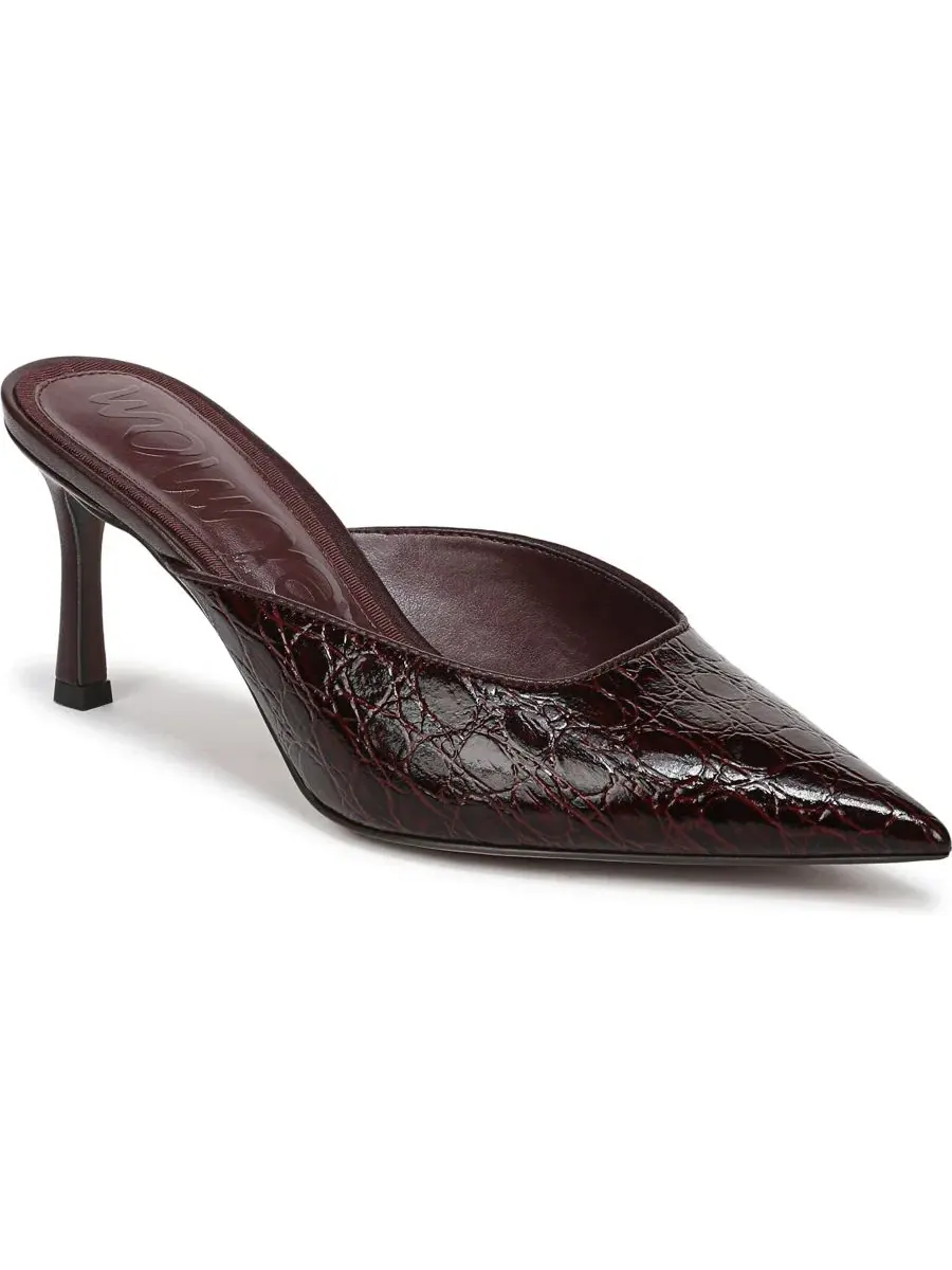 Туфли-мюли на каблуке с острым мысом Margeaux Sam Edelman — изображение 1 из 5, коричневый
